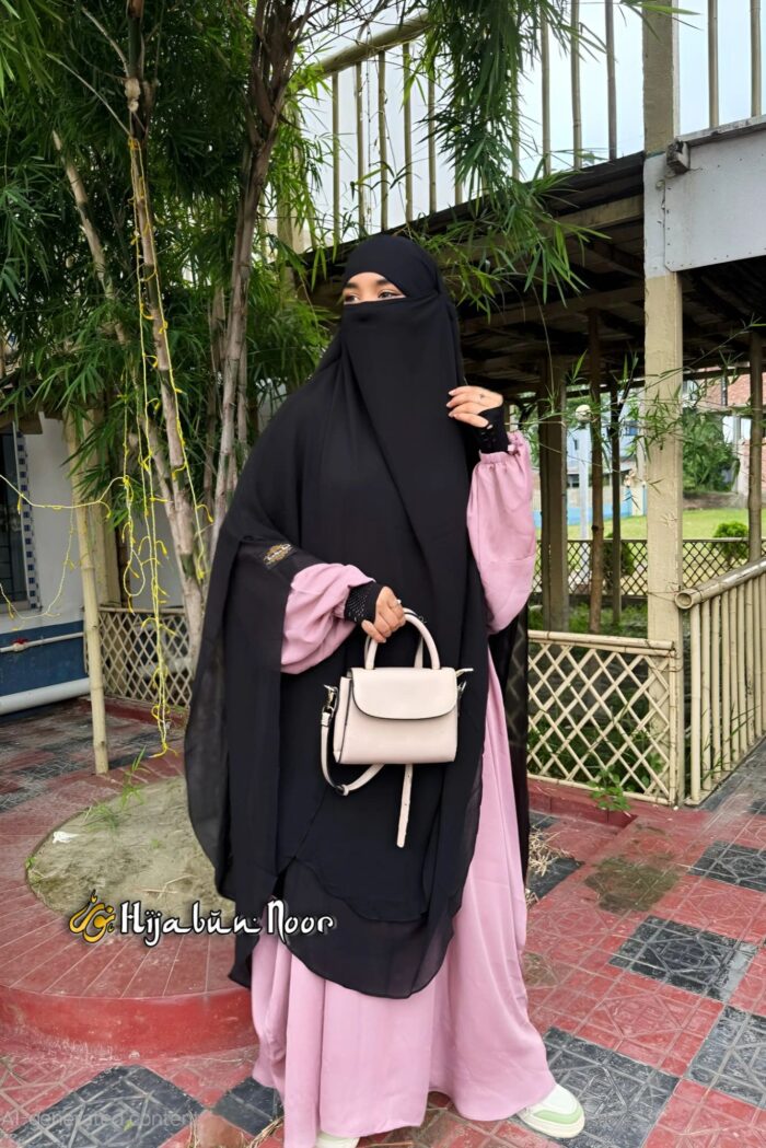Double layer Jilbab with Abaya - Image 3