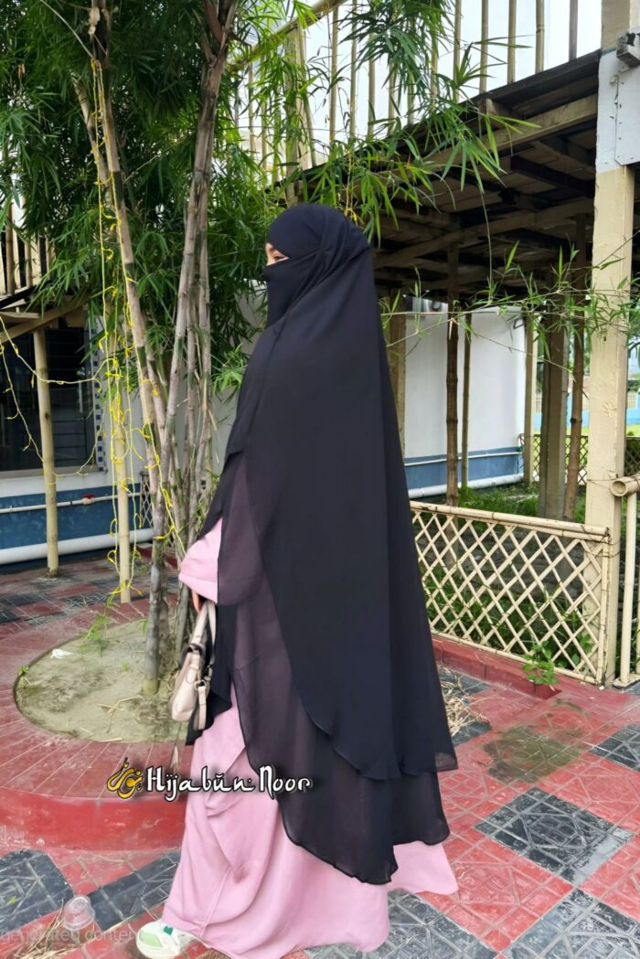 Double layer Jilbab with Abaya - Image 2
