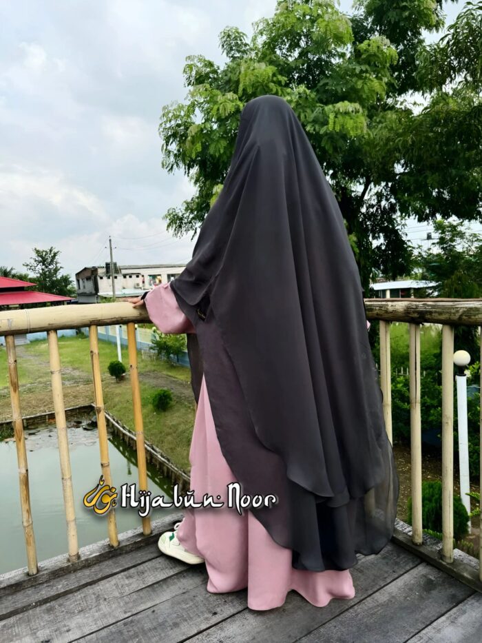 Double layer Jilbab with Abaya - Image 4