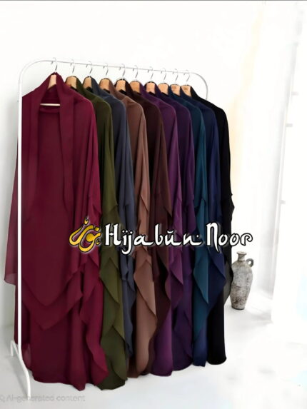 Double layer chiffon Jilbab